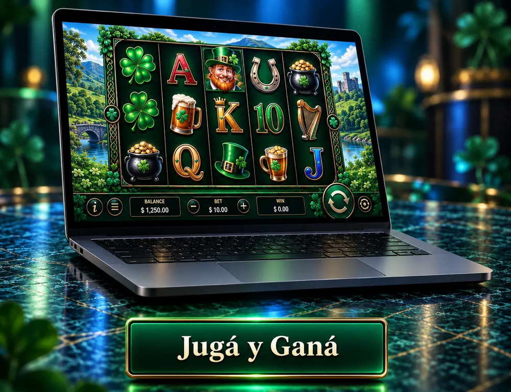 Gold Party 2 abierto en una computadora con botón Jugá y Ganá